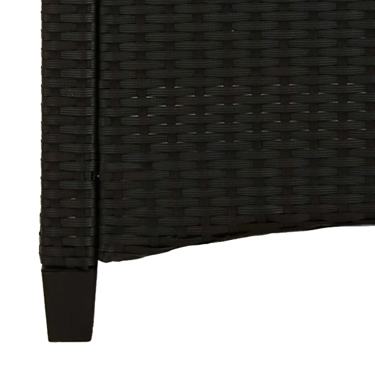 Reclining Garden Bench Adjustable Black Outdoor Lounger Patio Seating