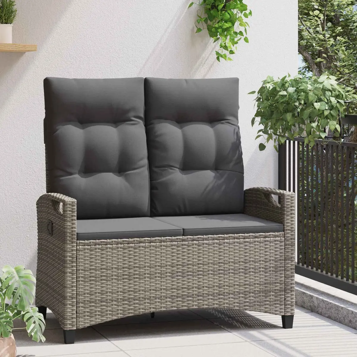 Garden Bench with Pillow for Outdoor Use
