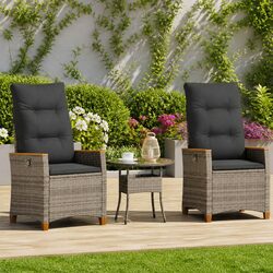 Comfortable Grey Reclining Garden Chair with Quality Build