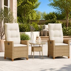 Practical and Stylish Reclining Garden Chair in Beige