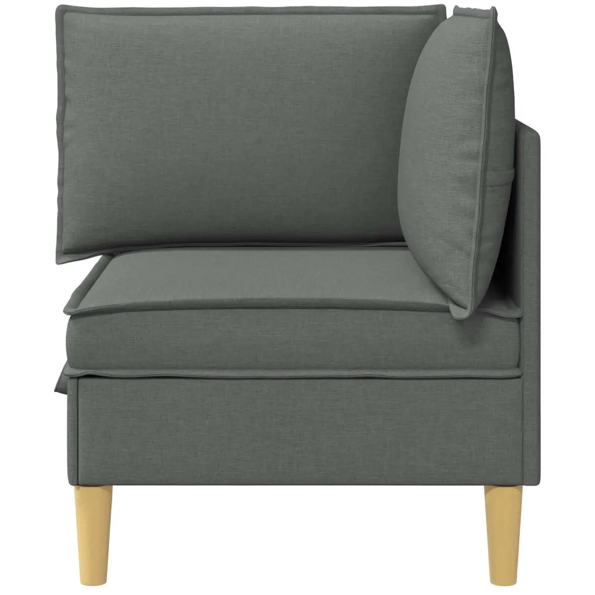 Grey Corner Sofa Storage Ottoman for Comfort