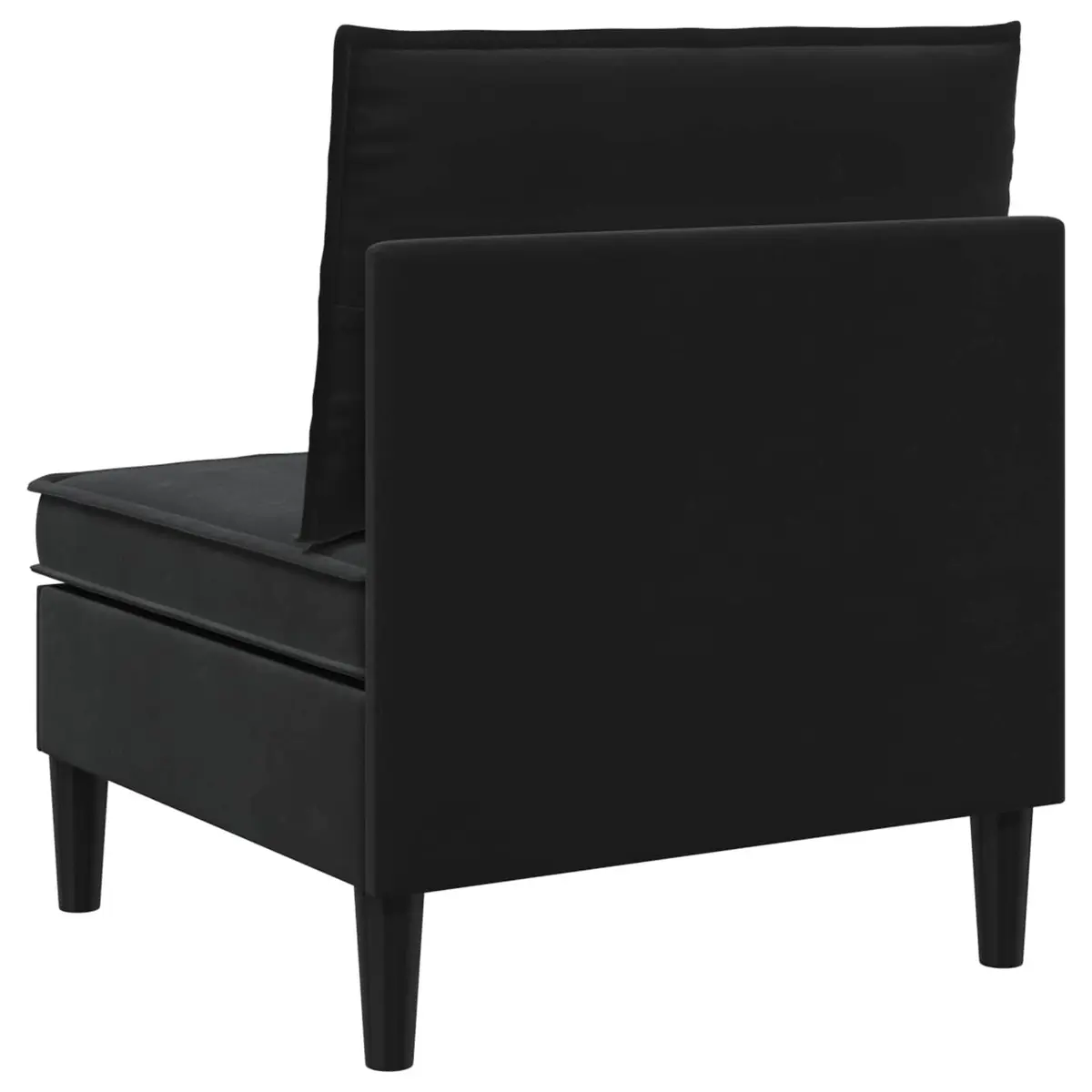 Black Velvet Sofa with Ample Storage Space
