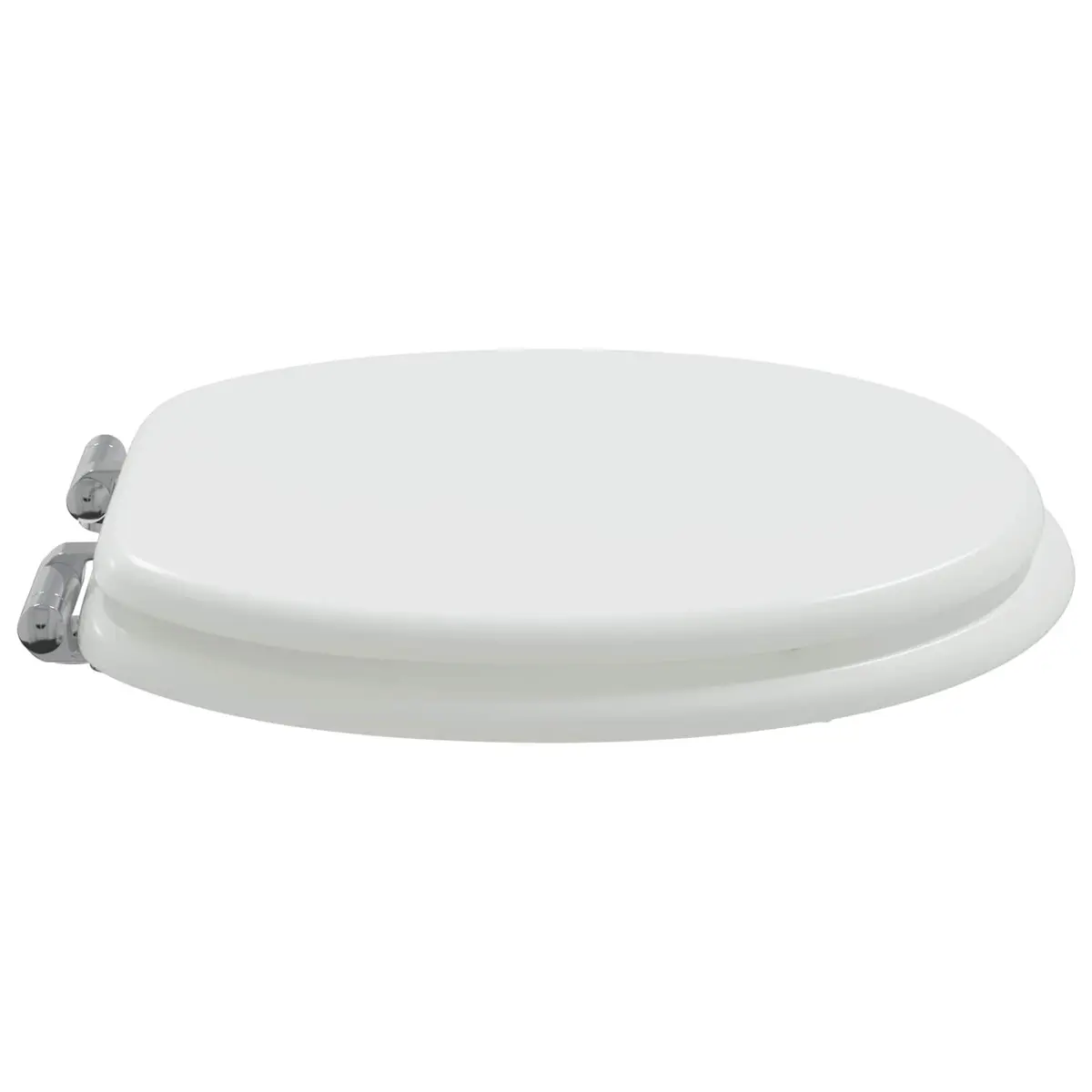 Toilet Seat Soft-Close Bathroom Fixture 44 x 38 cm White MDF Board