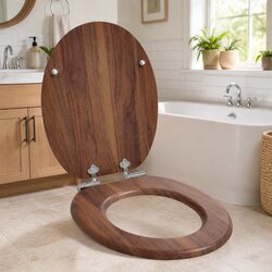 Value and Comfort with Our Brown Soft-Close Toilet Seat