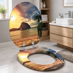 Reliable Orange Soft-Close Toilet Seat for Your Bathroom