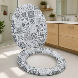 Reassuringly Durable Grey Soft-Close Toilet Seat