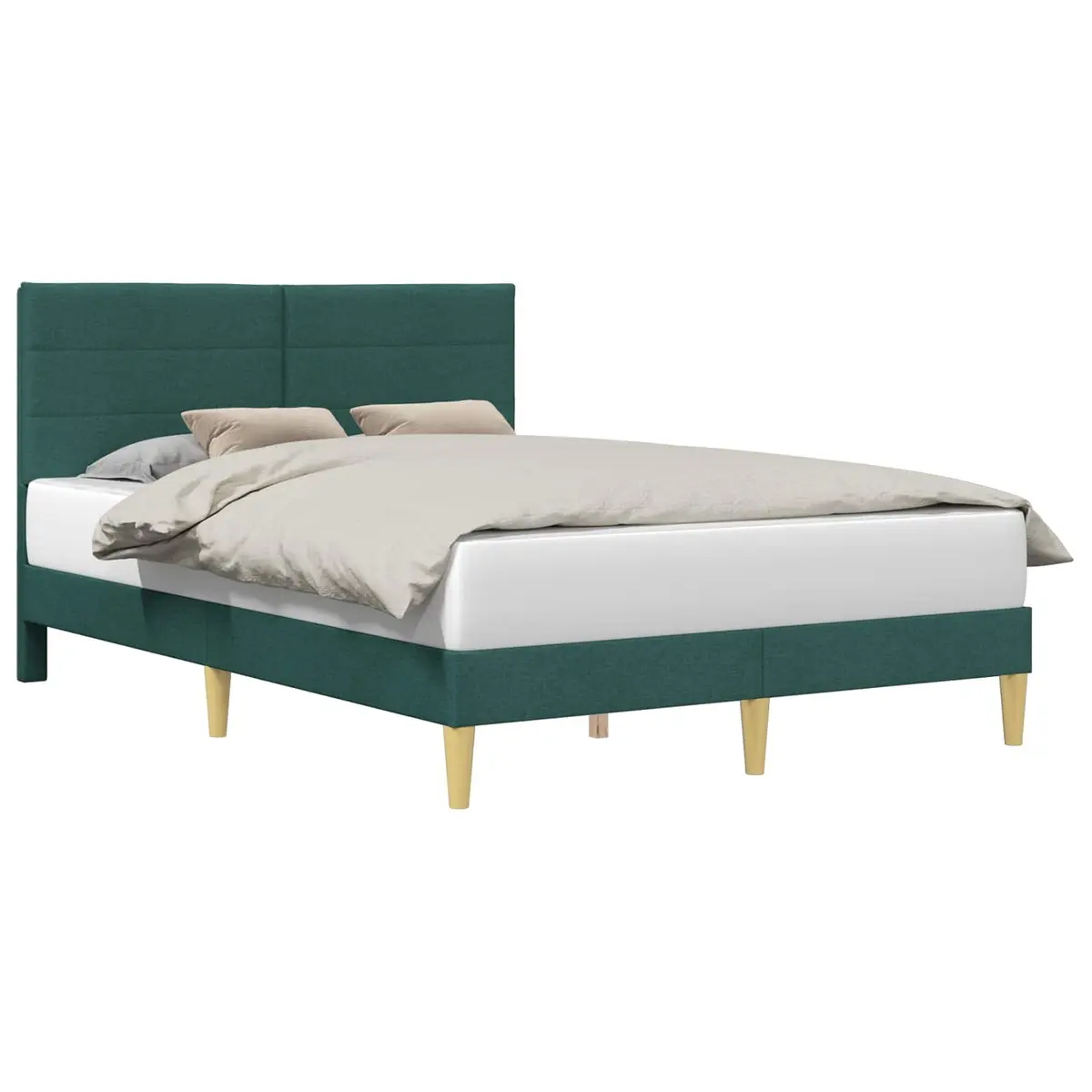 Bed Frame with Easy Maintenance Dark Grey Headboard
