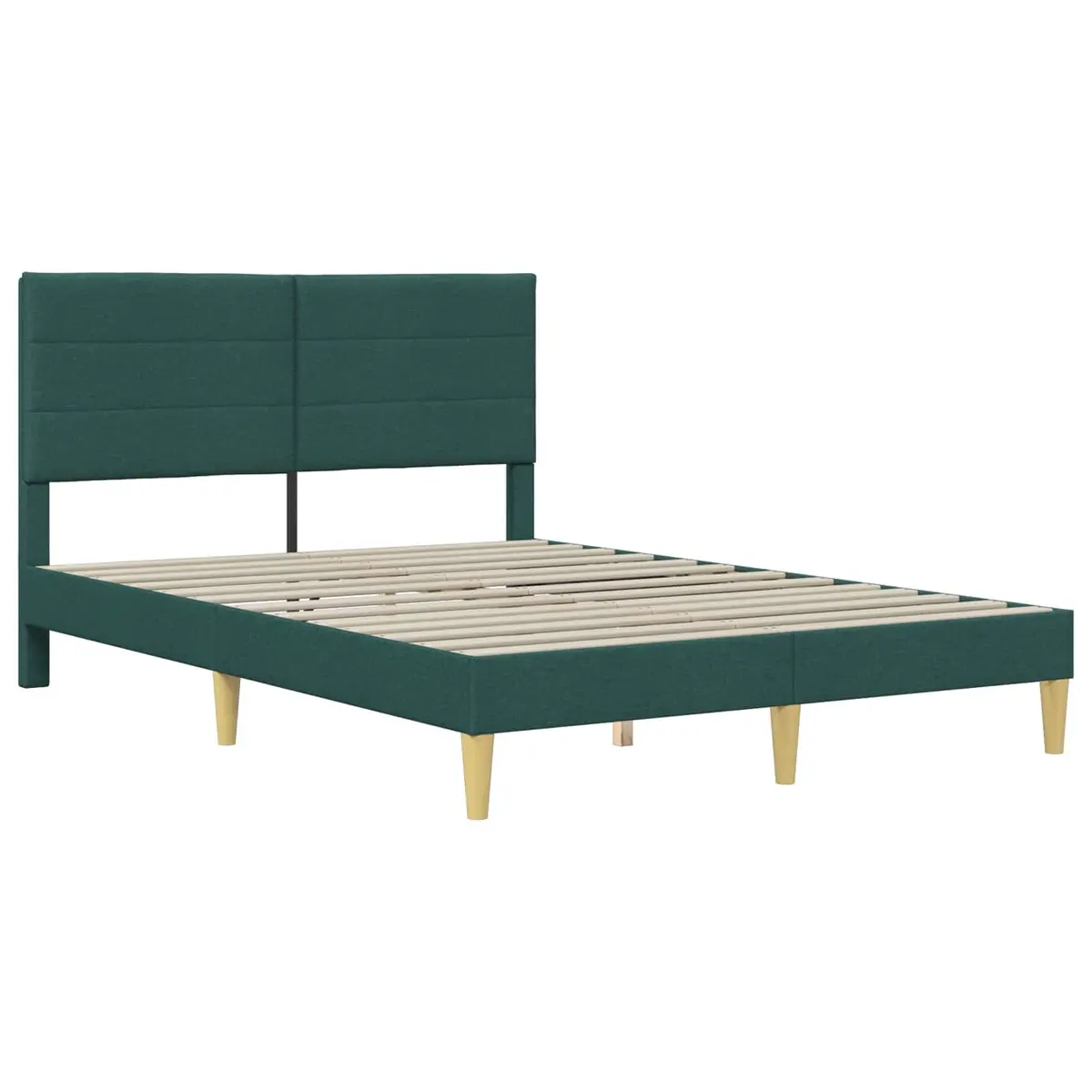 Bed Frame with Easy Maintenance Dark Grey Headboard