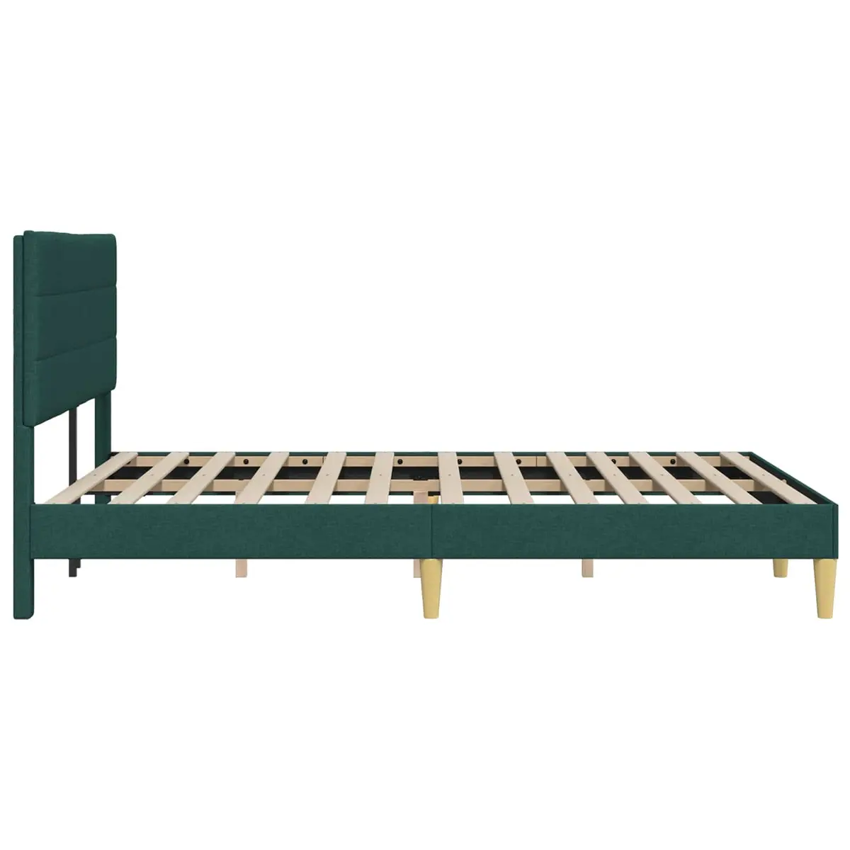 Bed Frame with Easy Maintenance Dark Grey Headboard