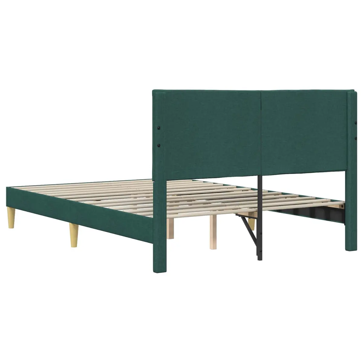 Bed Frame with Easy Maintenance Dark Grey Headboard