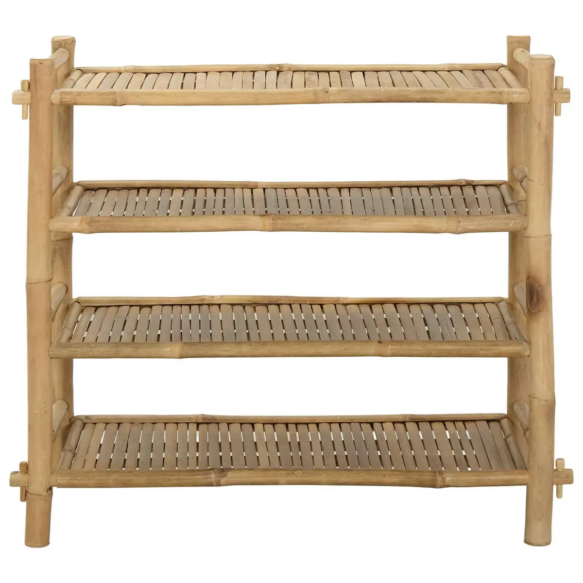 Shoe Rack 4-Tier Bamboo Storage Organiser Natural Brown Shelves