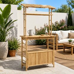 Practical Bamboo Bar Table for Outdoor Gatherings