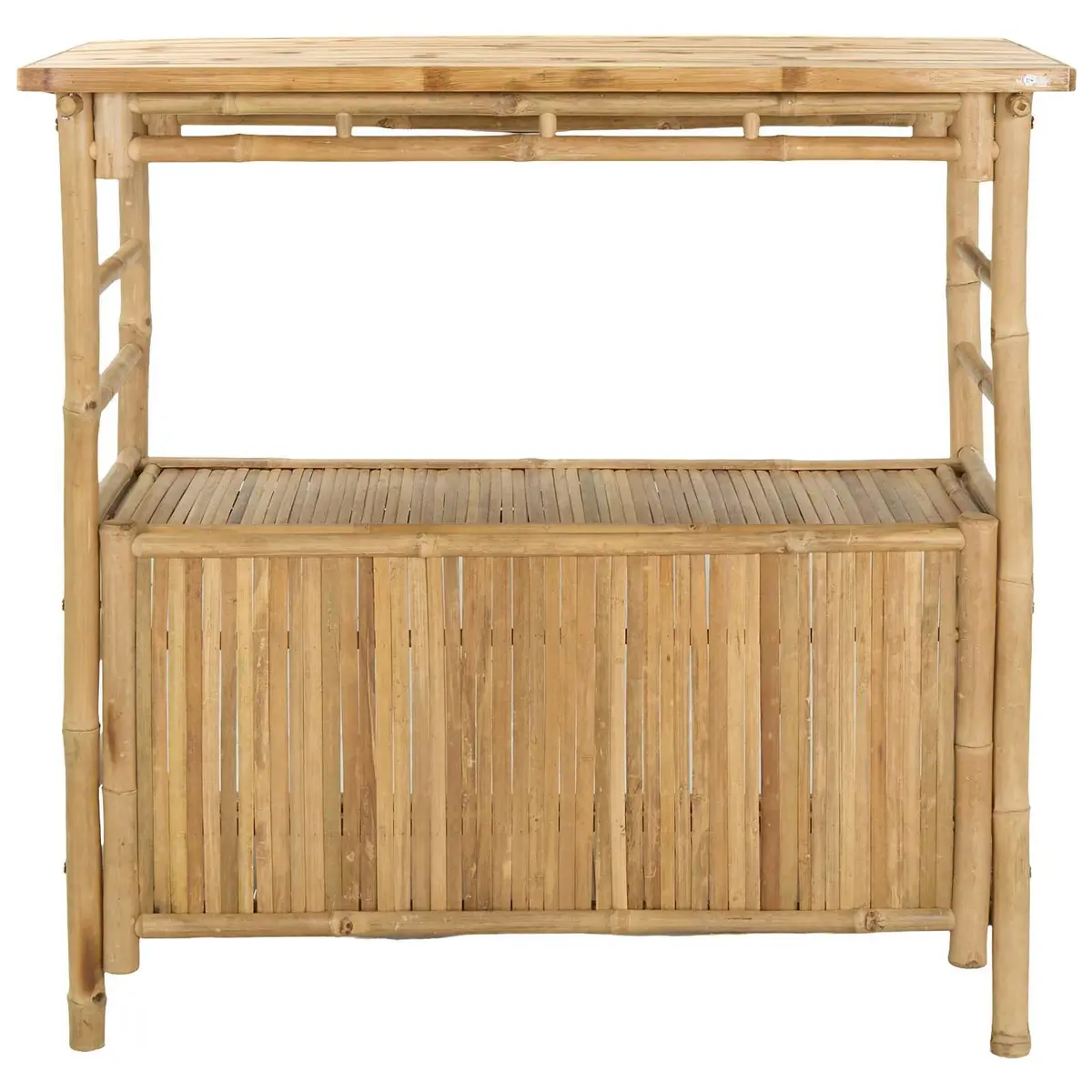 Outdoor Bar Table Bamboo Brown Modern Garden Patio Furniture