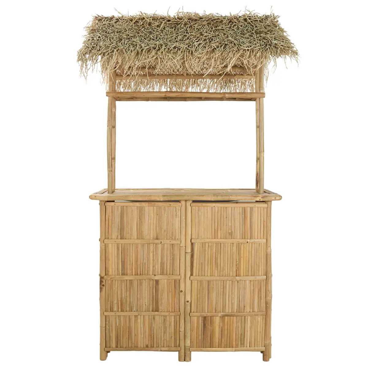 Outdoor Bar Table Bamboo Brown High Cocktail Furniture Patio Garden Backyard