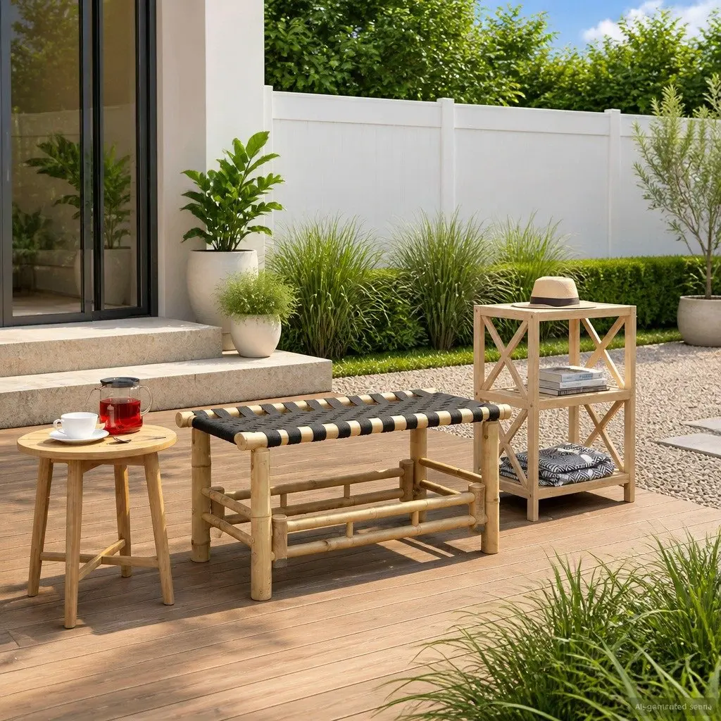Bamboo Garden Bench
