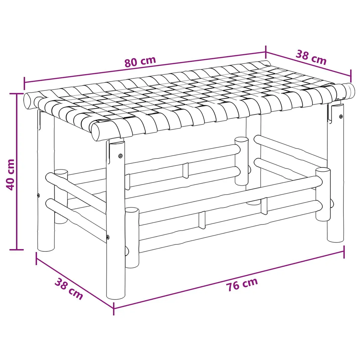 Bamboo Garden Bench