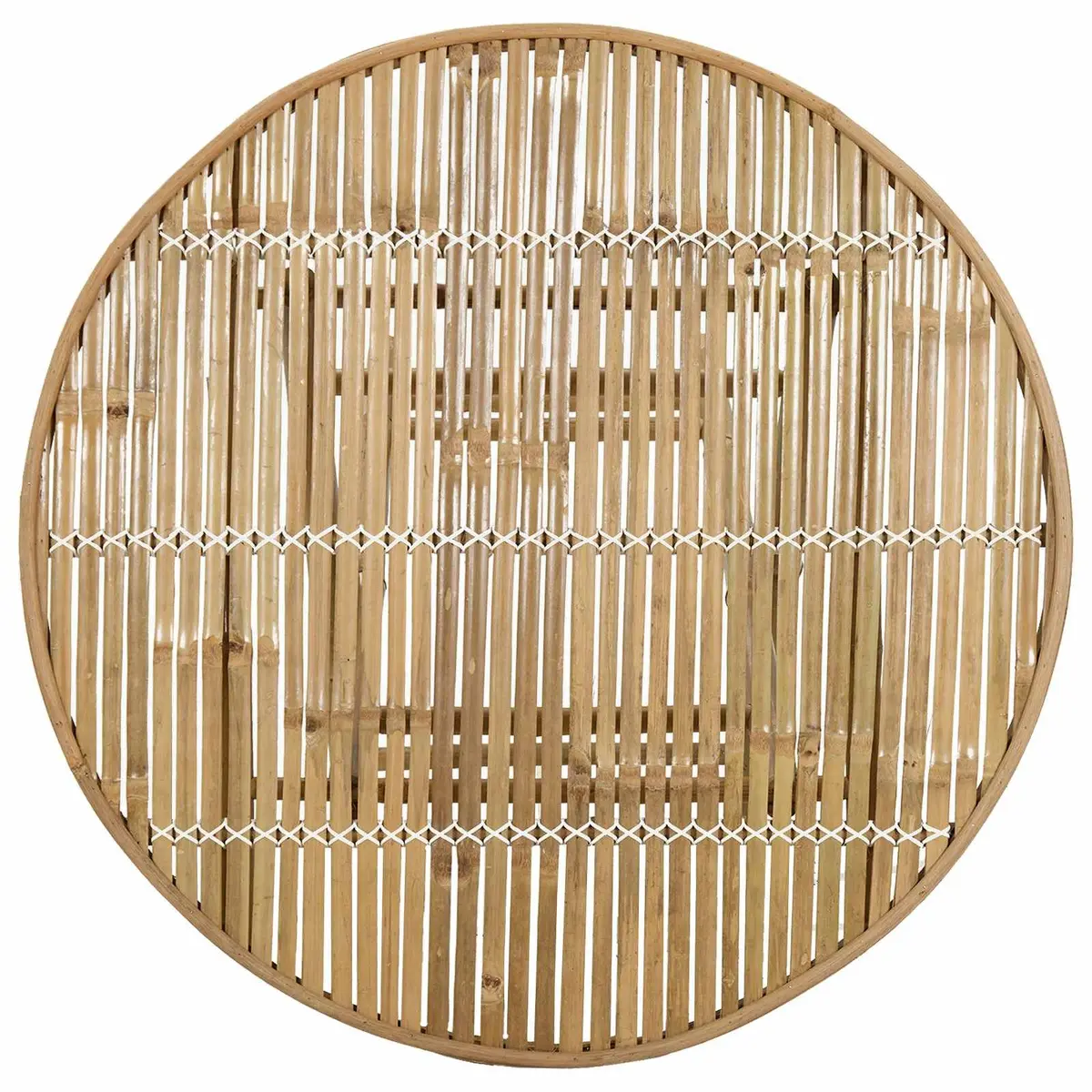 Bamboo Garden Table Foldable Indoor Outdoor Furniture 80x70cm Natural Brown