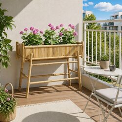 Reliable Bamboo Garden Planter with Practical Design
