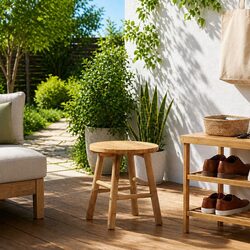 Comfortable Natural Bamboo Garden Stool for Easy Use