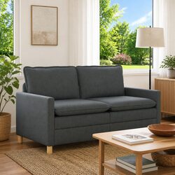 Comfortable and Practical Dark Grey Sofa