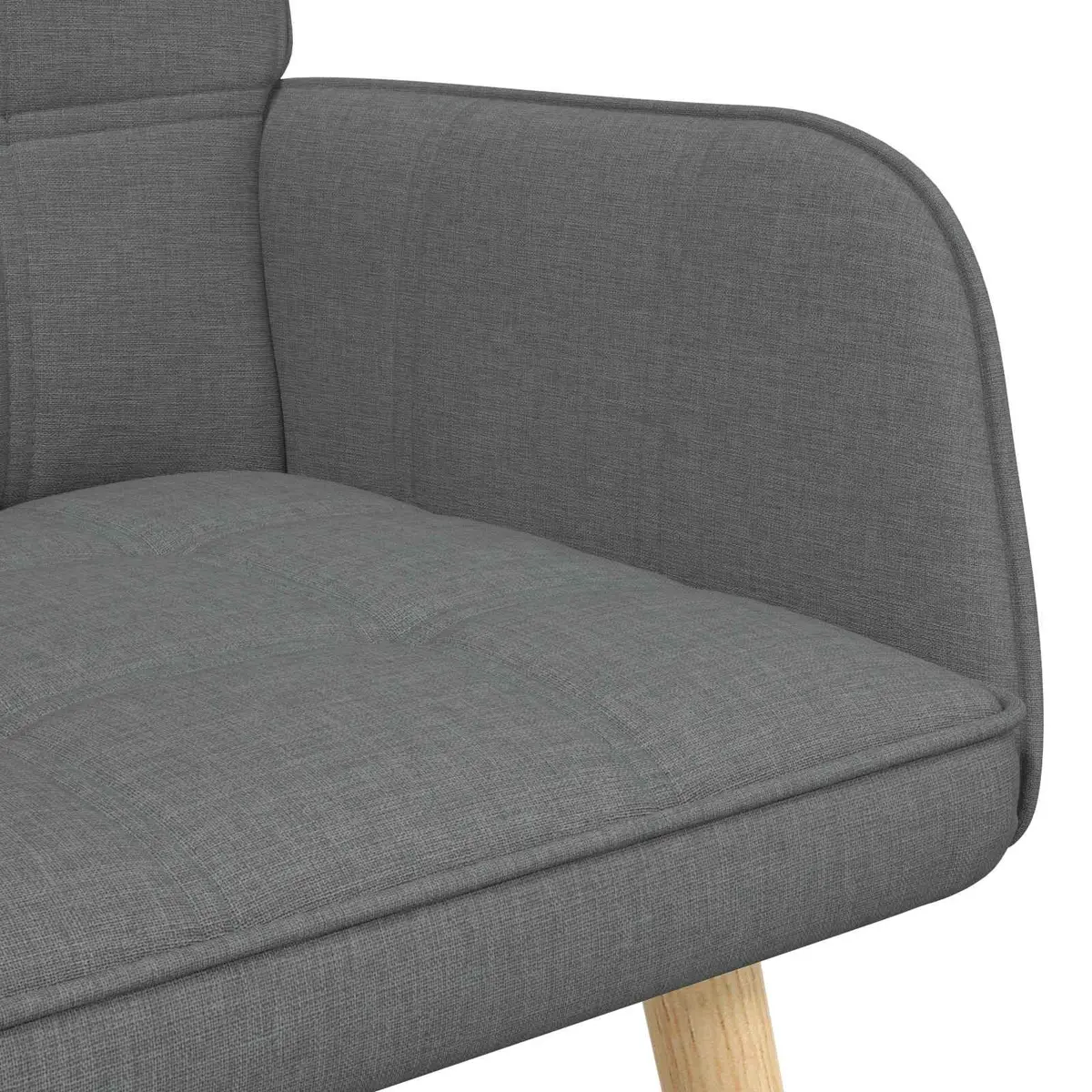 2-Seater Sofa Dark Grey Living Room Furniture Couch Modern Design 115 x 61 x
