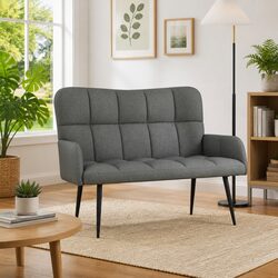 Practical Dark Grey 2-Seater Sofa for Everyday Use