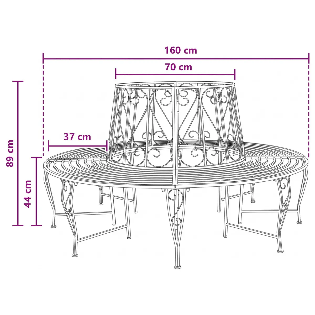 8-Seater Round Tree Bench