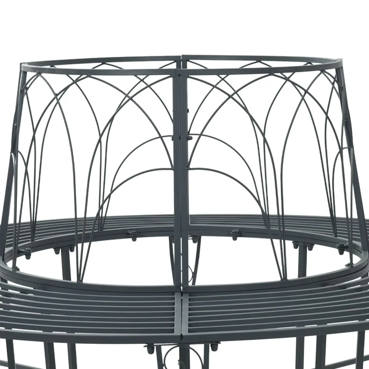 Grey Round Tree Bench for Outdoor Gatherings