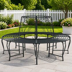 Comfortable and Practical 8-Seater Tree Bench
