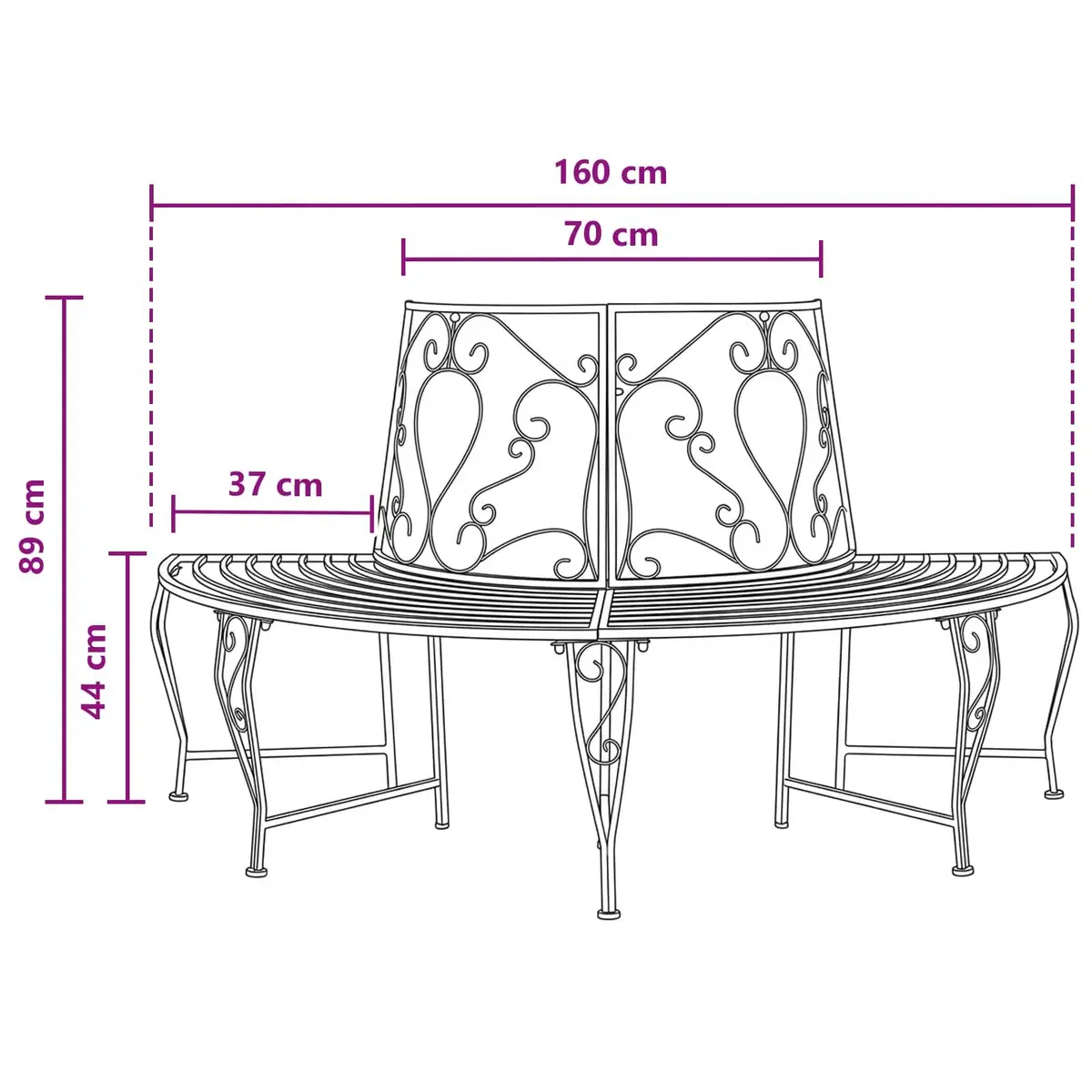 4-Seater Tree Bench
