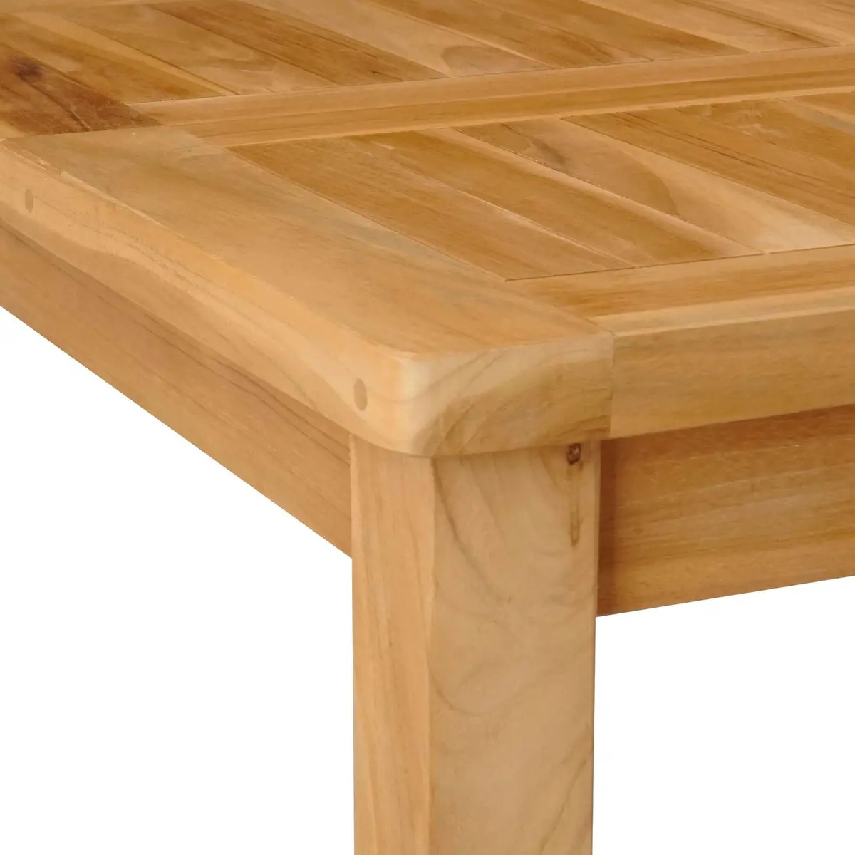 Outdoor Bar Table Solid Teak Patio Garden Furniture with Footrest Slatted Top