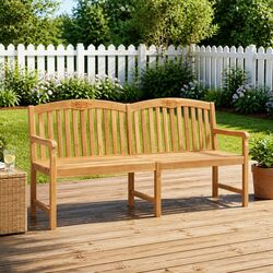 Reliable and Stylish Teak Wood Garden Bench, 150cm