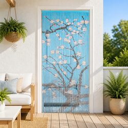 Insect Door Curtain Multicolour 200 x 90 cm Bamboo Strands Window Screen