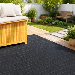 Functional Black Stepping Stones for Outdoor Spaces