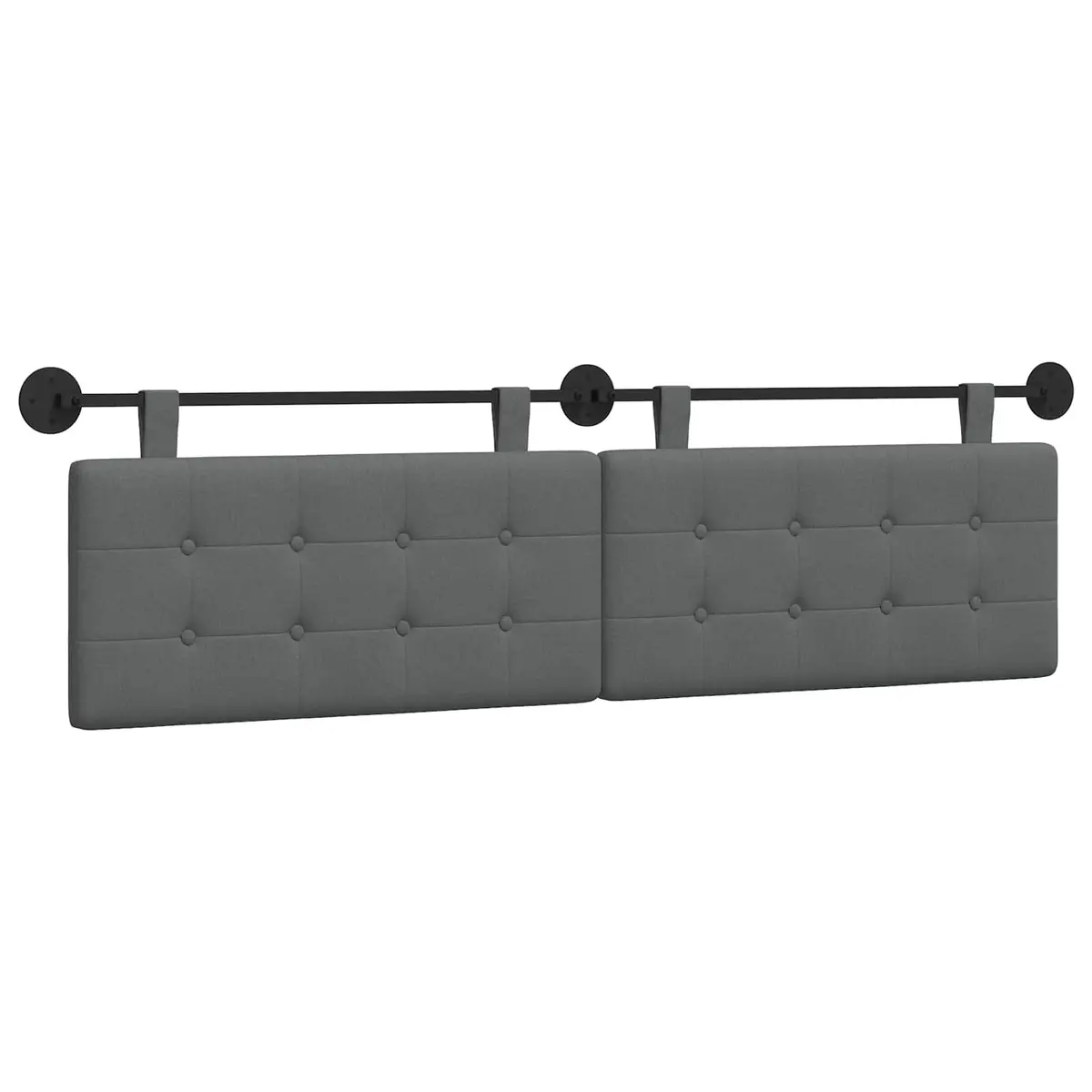 Grey Fabric Hanging Headboard for Bedroom Decor