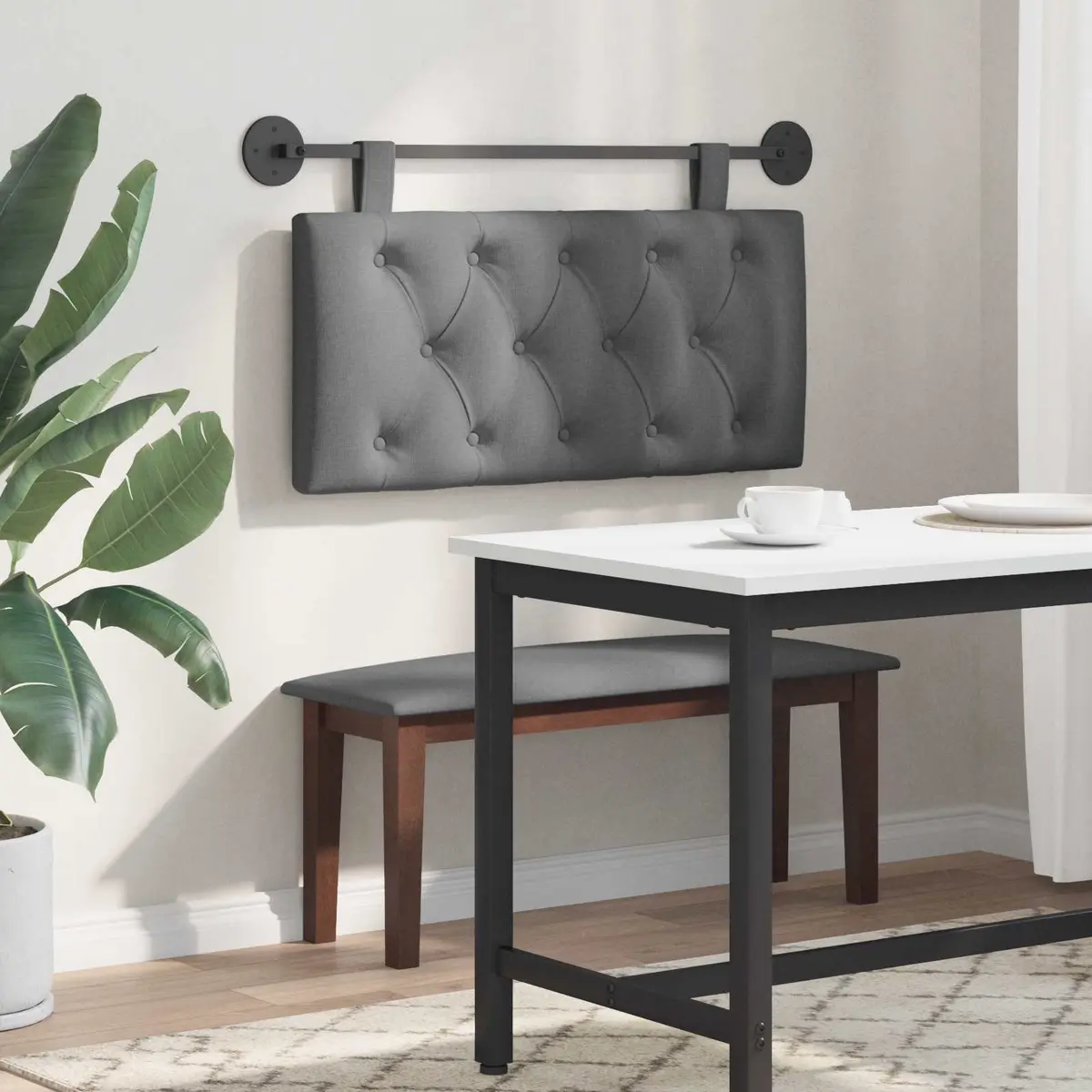 Grey Wall-Mounted Headboard