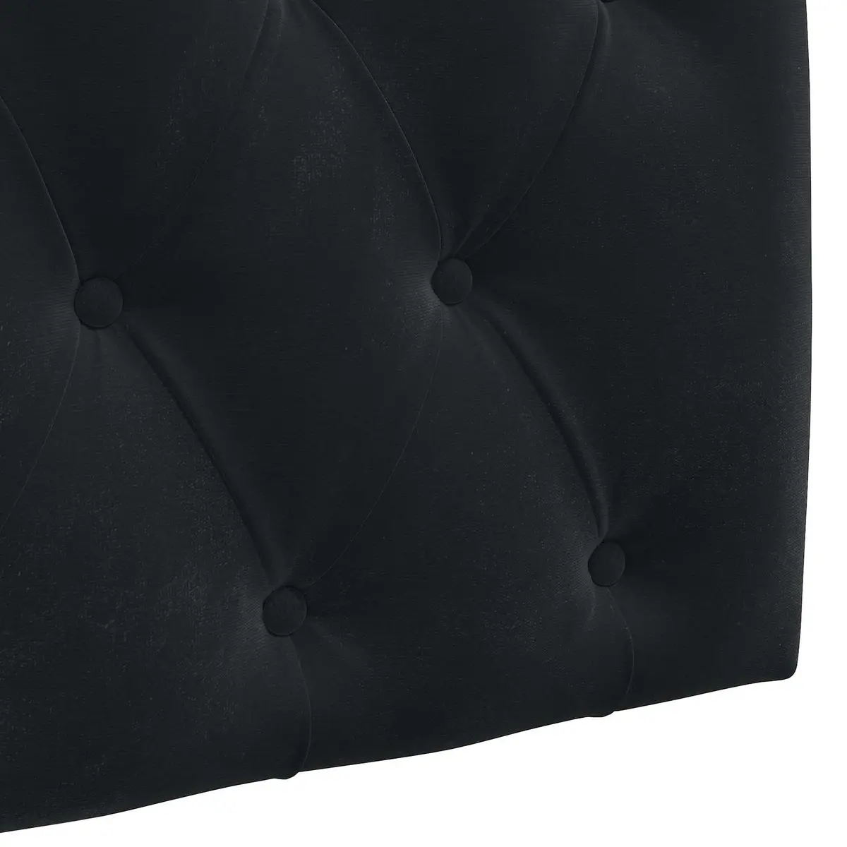 Hanging Headboard LED Light Black Velvet Button Tufted Modern Wall Mount