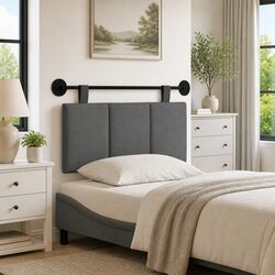 Reliable Grey Upholstered Headboard for Enhanced Comfort