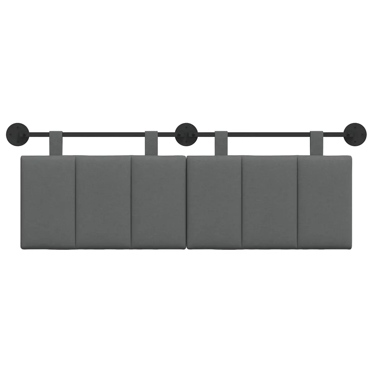 Hanging Headboard Upholstered Bedroom Decor Dark Grey