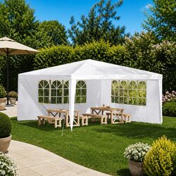 Party Tent Wall Panels 2 pcs 400 x 195 cm White PE Steel Outdoor Use