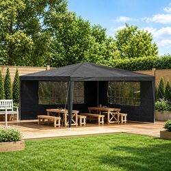 Reliable Party Tent Sidewall Panels, 2 pcs 400 x 195 cm Anthracite