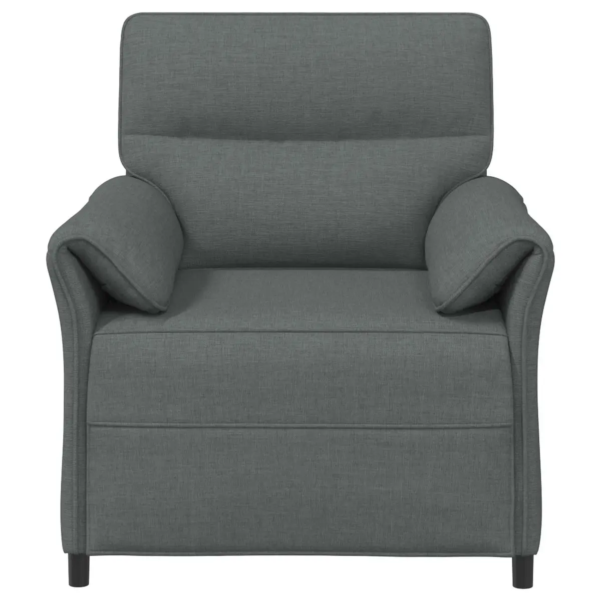 Grey Sofa Contemporary Design Metal Frame Foam Cushions Indoor Living Room