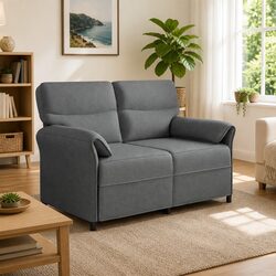 Comfortable Grey Sofa with Practical Features