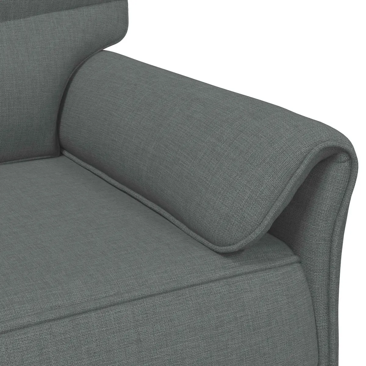 Grey Sofa Modern Contemporary Living Room Lounge Couch Metal Frame Cushioned