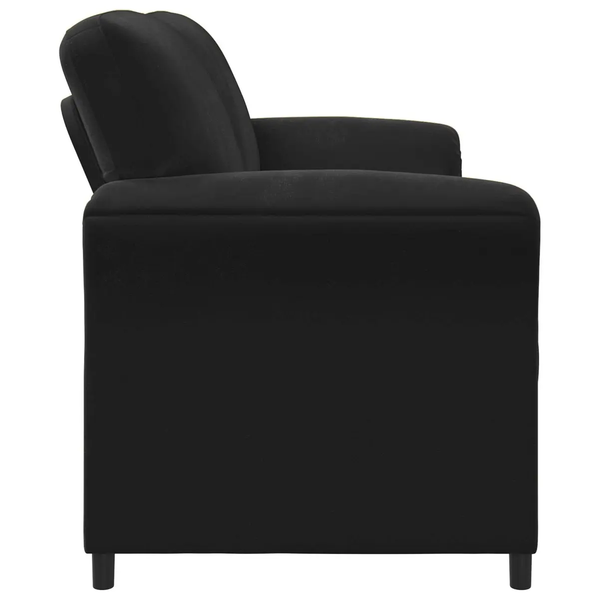 2-Seater Sofa Black Velvet Living Room Couch Contemporary Lounge Furniture 138cm