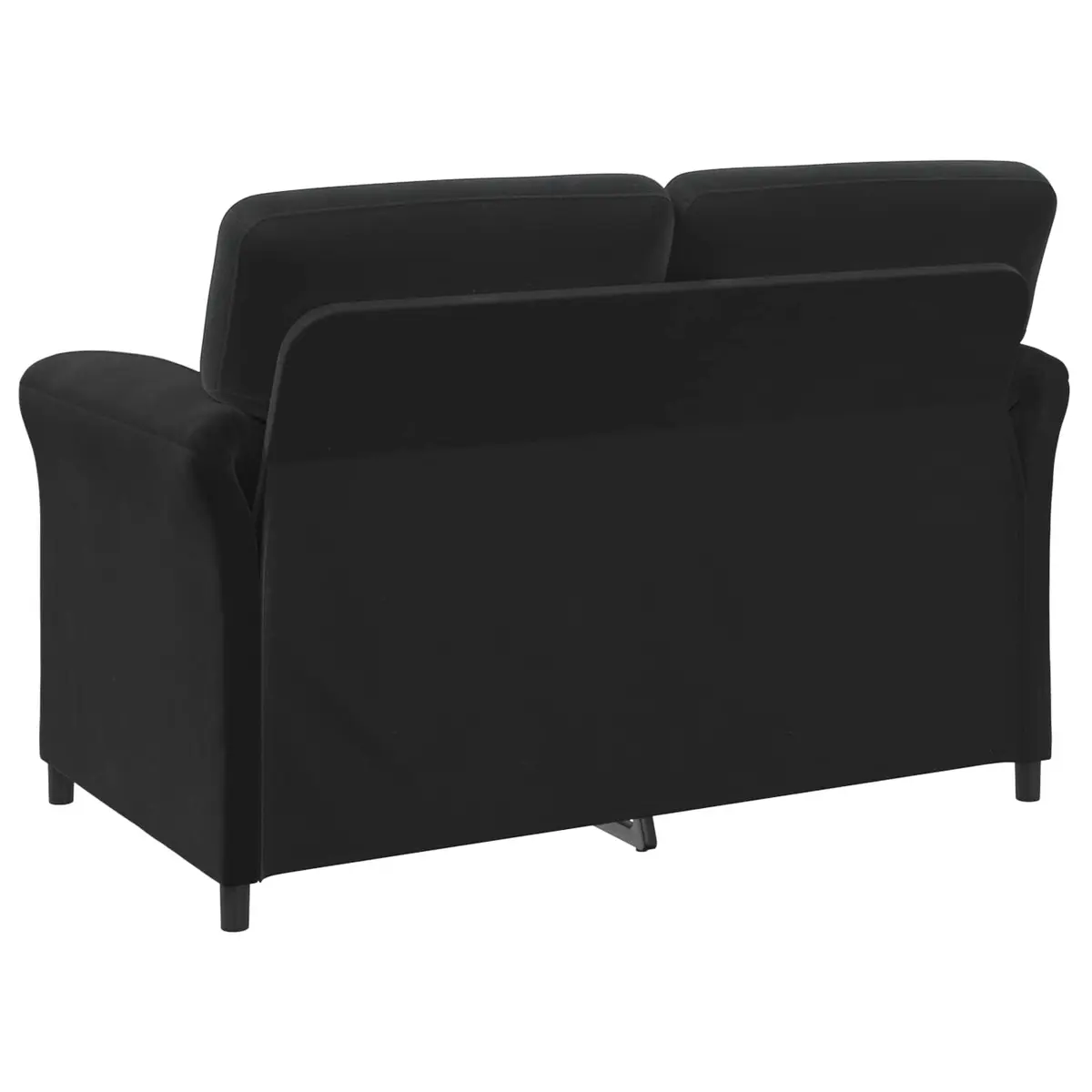 2-Seater Sofa Black Velvet Living Room Couch Contemporary Lounge Furniture 138cm