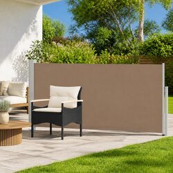 Retractable Side Awning 160 x 500 cm Offers Sun Protection and Privacy
