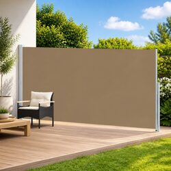 Reliable Retractable Side Awning 180 x 500 cm for Outdoor Privacy