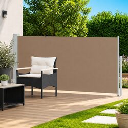 Reliable Retractable Side Awning 117 x 600 cm in Taupe