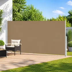 Reliable Retractable Side Awning 200 x 600 cm Taupe